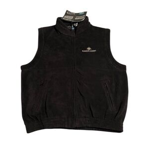 NWT - Tri Mountain - XL - Black fleece vest from Rampart Casino gift shop